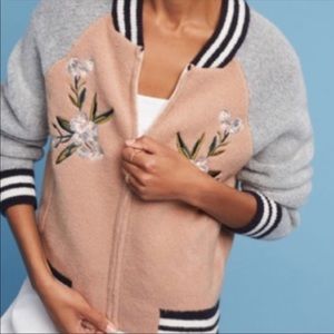 Maeve baseball-styled cardigan jacket. Large